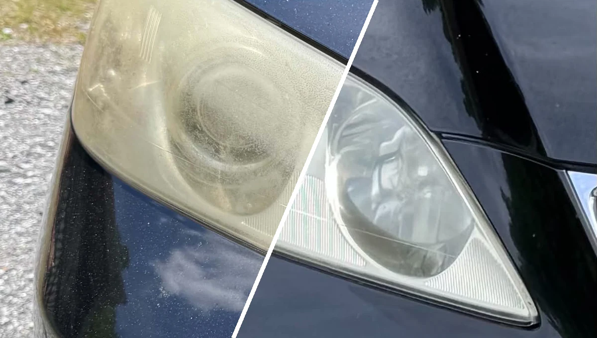 Before and after: headlight restoration